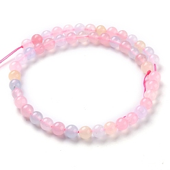 Colorful Natural White Jade Beads, Round, Dyed, Colorful, 8mm, Hole: 1mm, about 49pcs/strand, 15.16 inch(38.5cm)