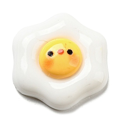 Egg Мультяшные непрозрачные кабошоны из смолы, для изготовления ювелирных изделий, яйцо, 25.5x25x7.5 мм