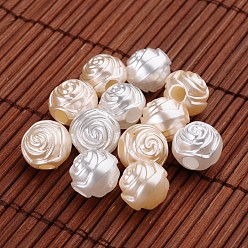 Mixed Color Acrylic Imitation Pearl Beads, Flower, Mixed Color, 12x10.5mm, Hole: 3.5mm, about 840pcs/500g