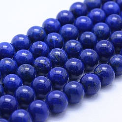 Lapis Lazuli Lapis-lazuli, brins de perles naturels , Grade a, ronde, 8mm, Trou: 1mm, Environ 49 pcs/chapelet, 15.5 pouce (39.5 cm)