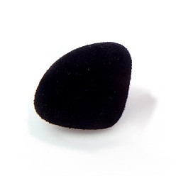 Negro Narices de tornillo de seguridad artesanales de terciopelo triangular, suministros para hacer muñecas artesanales, negro, 15x11.5x19 mm