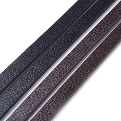 Couleur Mélangete Cordons en cuir pu microfibre, plat, couleur mixte, 10x3mm, environ 1.09 yards (1m)/toron