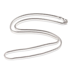 Stainless Steel Color 304 Stainless Steel Necklaces, Snake Chains, Stainless Steel Color, 29.7 inch(75.5cm), 2.4mm