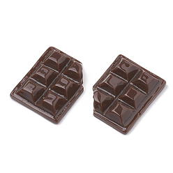 Brun De Noix De Coco Cabochons décodés en résine, chocolat, brun coco, 23.5x19x5.5mm