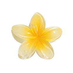 Amarillo Pinzas para el cabello con garra de plástico en forma de flor, accesorios para el cabello para mujer niña, amarillo, 80x80x40 mm