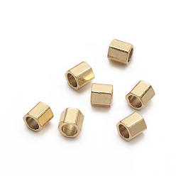 Золотой Ионное покрытие (ip) 304 распорные втулки из нержавеющей стали, шестиугольник, золотые, 2.1x2.1x2 мм, отверстие : 1.4 мм