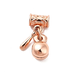 Розовое Золото Стойки обшивки латунные подвески, сумка и палка, розовое золото , 18 мм, отверстие : 2.5 мм