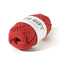Red Hollow Cotton Yarn, for Weaving, Knitting & Crochet, Red, 2mm