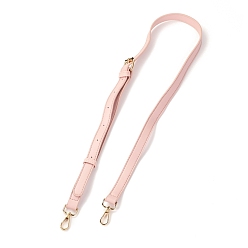 Pink PU Leather Bag Strap, with Alloy Swivel Clasps, Bag Replacement Accessories, Pink, 133x1.85x0.25cm