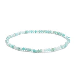 Amazonite Bracelet extensible en perles d'amazonite naturelle, bijoux en pierres précieuses pour femmes, large: 3 mm, diamètre intérieur: 2-1/4 pouce (5.7 cm)