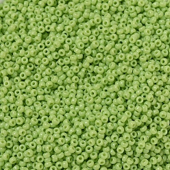 (RR416) Chartreuse opaco Cuentas de rocailles redondas miyuki, granos de la semilla japonés, 11/0, (rr 416) chartreuse opaco, 11/0, 2x1.3 mm, Agujero: 0.8 mm, sobre 5500 unidades / 50 g