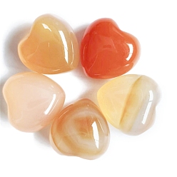 Cornaline Pierres de guérison naturelles de cornaline, coeur amour pierres, pierres de poche pour l'équilibrage du reiki, 15x15x10mm