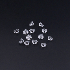 Clear Plastic Base Buckles, Hair Findings, for DIY Hair Tie Accessories, Clear, 9mm, Hole: 4mm