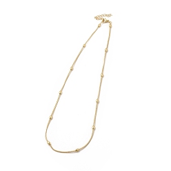 Real 18K Gold Plated Rack Plating Brass Satellite Chain Necklace for Women, Lead Free & Cadmium Free, Real 18K Gold Plated, 18.90 inch(48cm)