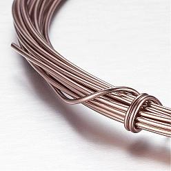 Camel Round Aluminum Craft Wire, for DIY Arts and Craft Projects, Camel, 12 Gauge, 2mm, 5m/roll(16.4 Feet/roll)