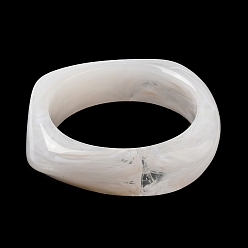 Белый Акриловый браслет для женщин, белые, внутренний диаметр: 2-1/2 дюйм (6.25 см)