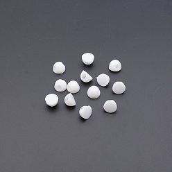 White Plastic Base Buckles, Hair Findings, for DIY Hair Tie Accessories, White, 9mm, Hole: 4mm