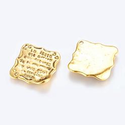 Antique Golden Alloy Pendants for Teachers' Day, Message/Saying Charms, Teachers' Day Charms,  Book, Cadmium Free & Nickel Free & Lead Free, Antique Golden, 30x32x1mm, Hole: 2.5mm