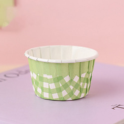 Темный Морско-зеленый Бумажные формы для выпечки кексов с узором в клетку тартан, жиронепроницаемые держатели для формочек для маффинов обертки для выпечки, темно-зеленый, 62x45 мм, 50 шт / пакет