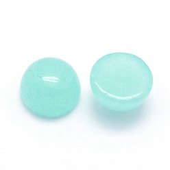Other Jade Natural Jade Cabochons, Half Round, Dyed, 6x3~3.5mm
