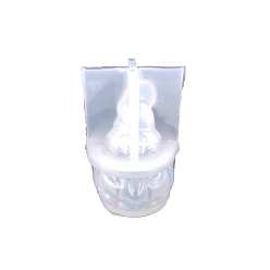 Blanc Moules à bougie en silicone bricolage, pour la fabrication de bougies parfumées, citrouille d'halloween, blanc, 5.6x5.5x8.5 cm