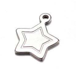 Stainless Steel Color 201 Stainless Steel Charms, Heart, Tag Charms, Stainless Steel Color, 16.5x13.5x1mm, Hole: 1.5mm