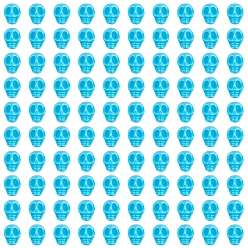 Cielo Azul Oscuro Sunnyclue kits de fabricación de pulseras elásticas con temática de halloween diy, incluyendo cuentas turquesas sintéticas de calavera, hilo elástico con cuentas elásticas fuertes, cielo azul profundo, 10x8x10 mm, agujero: 1 mm, 100 unidades / caja