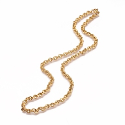 Golden 304 Stainless Steel Cable Chain Necklaces, with Lobster Claw Clasp, Golden, 17.71 inch(45cm)