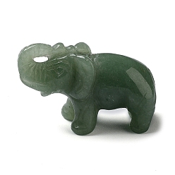 Зеленый Авантюрин Курильницы для благовоний из натурального зеленого авантюрина, держатели благовоний, домашний офис чайхана дзен буддийские принадлежности, слон, 33x51x20 мм, отверстие : 2 мм