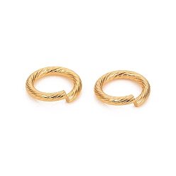 Oro 304 anillo de salto de acero inoxidable, anillos del salto abiertos, dorado, 13.3x2 mm, 12 calibre, diámetro interior: 9.2 mm