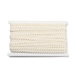 Beige Ribete de encaje ondulado de poliéster, para cortina, decoración de textiles para el hogar, crema, 3/8 pulgada (9 mm)
