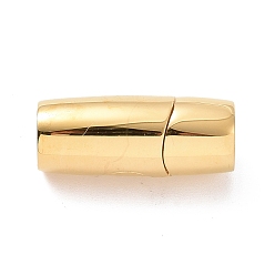 Золотой Ионное покрытие (ip) 304 магнитные застежки из нержавеющей стали с приклеиваемыми концами, колонка, золотые, 23 мм, отверстие : 6.5 мм