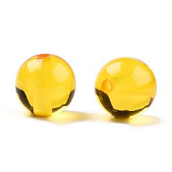 Oro Abalorios de resina, imitación de cera de abeja, rondo, oro, 12x11.5 mm, agujero: 1.5~3 mm