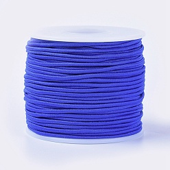 Королевский синий Эластичный шнур, полиэстер снаружи и латексная сердцевина, королевский синий, 2 мм, около 50 м / рулон, 1 рулон / коробка