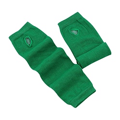 Dark Green Acrylic Fiber Yarn Knitting Fingerless Gloves, Winter Warm Gloves with Thumb Hole, Dark Green, 310x80mm