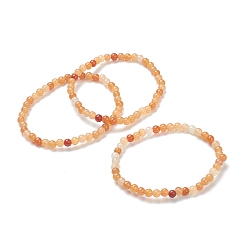 Aventurine Rouge Perles aventurine rouge naturel bracelets extensibles, ronde, perles: 4~5 mm, diamètre intérieur: 2-1/4 pouce (5.65 cm)