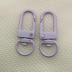Thistle Alloy Swivel Push Gate Snap Clasps, Lanyard Ring Clasps, Thistle, 34x13.5x6mm, Hole: 10x7.5mm
