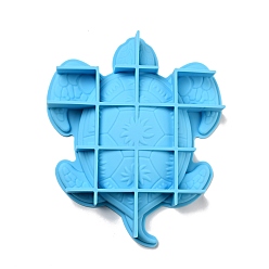 Deep Sky Blue DIY 3D Tortoise Wall Decoration Silicone Molds, Resin Casting Molds, For UV Resin, Epoxy Resin Craft Making, Deep Sky Blue, 190x160x25mm, Inner Diameter: 180x146mm