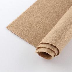 Bois Solide Feutre aiguille de broderie de tissu non tissé pour l'artisanat de bricolage, carrée, burlywood, 298~300x298~300x1 mm, sur 50 PCs / sac