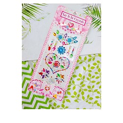 Fleur Acrylique 3d stickers, pour le scrapbooking et la décoration artisanale, colorées, fleur, 210x85mm