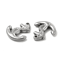 Stainless Steel Color 304 Stainless Steel Pendant Rhinestone Settings, Anchor, Stainless Steel Color, Fit for 1.5mm Rhinestone, 20.5x19.5x3.5mm, Hole: 1.8mm