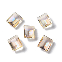 Mocasín Cabujones de diamantes de imitación de vidrio transparente, facetados, Rectángulo, señaló hacia atrás, mocasín, 10x8x4.5 mm
