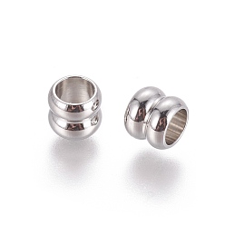 Stainless Steel Color 202 Stainless Steel Beads, Column, Stainless Steel Color, 6x5mm, Hole: 4mm