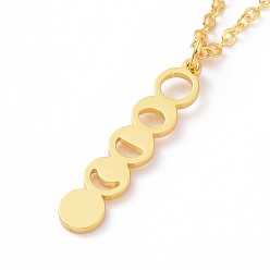 Oro Collar con colgante de fase lunar de aleación para mujer, dorado, 18.27 pulgada (46.4 cm)
