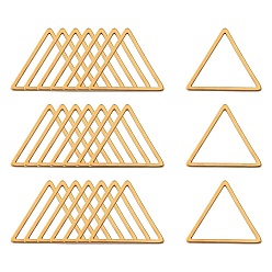 Oro 304 Linking Ring acero inoxidable, triángulo, dorado, 20x22.5x0.8 mm