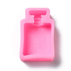 Color al azar Moldes de silicona para exhibir la forma de la botella de perfume, moldes de resina, para resina uv, fabricación artesanal de resina epoxi, color al azar, 100x65x28 mm, diámetro interior: 86x54x23 mm