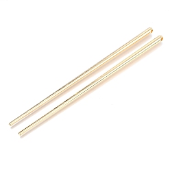 Real 14K Gold Plated Alloy Hair Stick Findings, for Handmade DIY Hair Clip Shawl Hair Pins, Real 14K Gold Plated, 138.5x4.8mm, Hole: 1.5mm. 