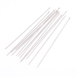 Platinum Steel Beading Needles, Platinum, 70.5~75x0.7mm, approx 25~30pcs/bag