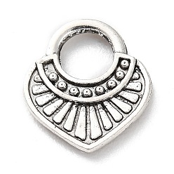 Antique Silver Tibetan Style Alloy Pendants, Heart, Antique Silver, 13.5x12x1.5mm, Hole: 4.5mm, about 819pcs/500g