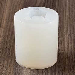 Белый 3d сидящая фигурка плюшевой собачки своими руками, силиконовые формы для свечей, для изготовления ароматических свечей, белые, 6.25x6.4x7.1 см, Внутренний диаметр: 5.3x3.6 cm